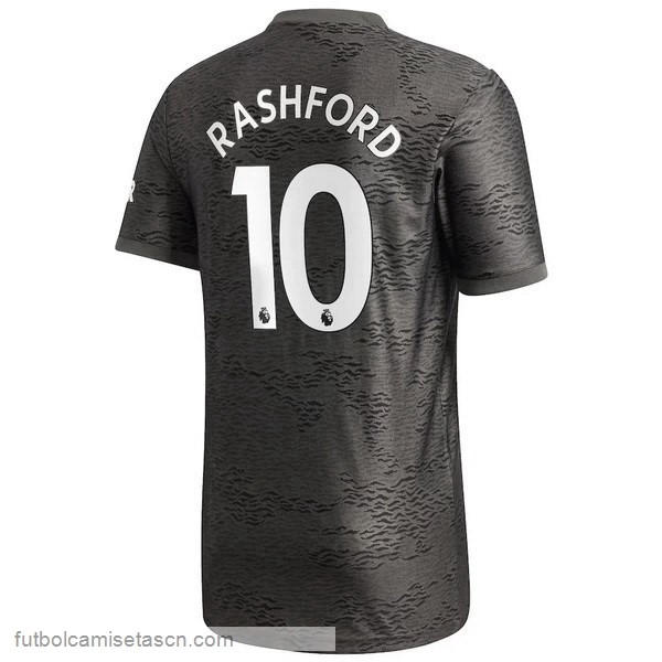Camiseta Manchester United NO.10 Rashford 2ª 2020/21 Negro